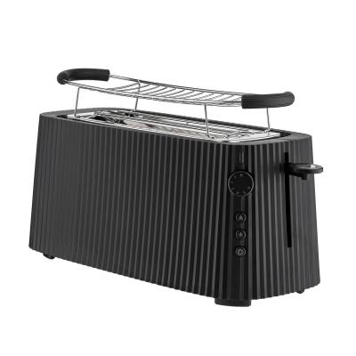 ALESSI Grille-pain &agrave; double compartiment - Pliss&eacute; long - Noir