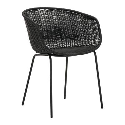 HOUSE DOCTOR  - Hapur Fauteuil en osier, noir / noir