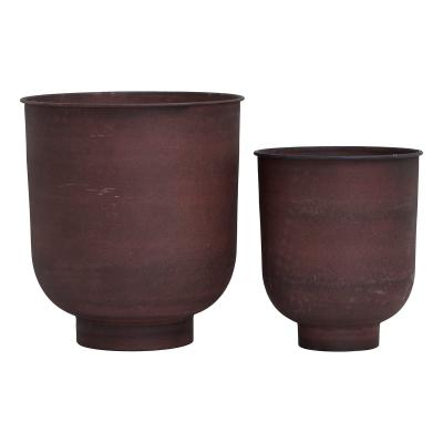 HOUSE DOCTOR  Vig br&ucirc;l&eacute; ensemble pot de fleurs henna