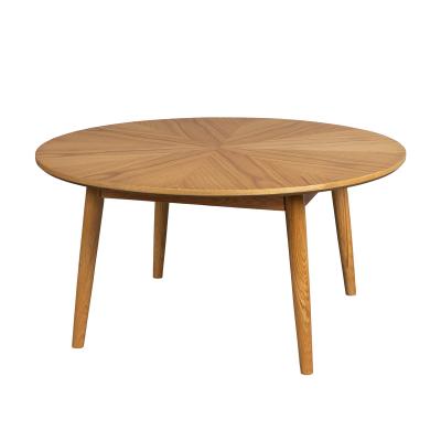 Table basse d'appoint ronde en bois D80cm bois clair