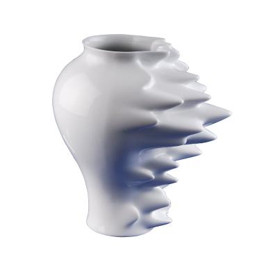 ROSENTHAL  Fast White, Vase 27 cm Blanc &eacute;maill&eacute;