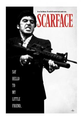 PYRAMIDE Pyramid Poster Scarface (say Hello To My Little Friend) Multicolore