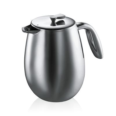 BODUM  - Columbia French Press Stainless Steel - 12 Cup, 1,5 L - Crome