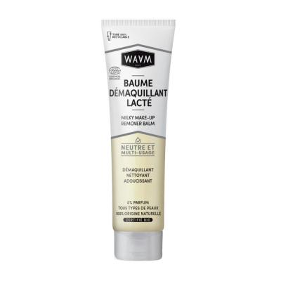 WAAM Baume D&eacute;maquillant Lact&eacute; Bio 100ml Tous Types de Peaux 