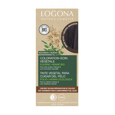 LOGONA  Teinture v&eacute;g&eacute;tale &agrave; base de plantes Bruno Noir