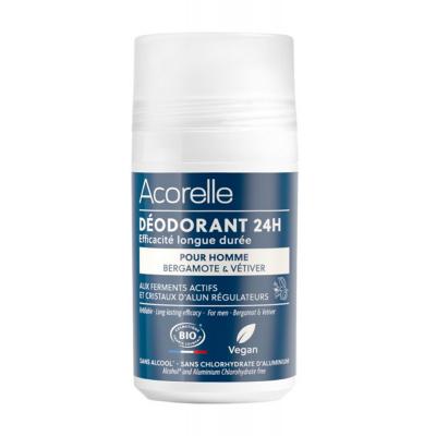 ACORELLE D&eacute;odorant roll-on 24h efficacit&eacute; longue dur&eacute;e 50ml Homme 