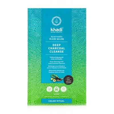 KHADI  Amla Masque Nettoyant pour Cheveux au Charbon Actif 50g
