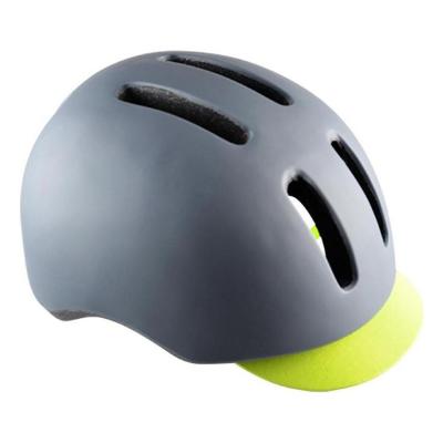 POLISPORT Casque  Commuter avec LED int&eacute;gr&eacute; gris/jaune mat- 58/61cm
