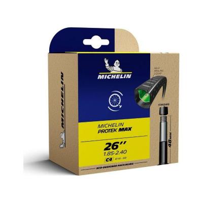MICHELIN Chambre &agrave; air VTT  C4 Protek Max - 26"" 1.85 - 2.3"" Schr Noir