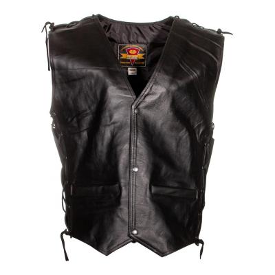 HELD Gilet cuir  PATCH noir- XXXL