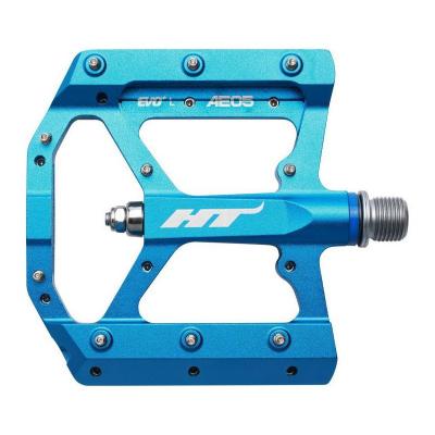HT COMPONENTS P&eacute;dales plates HT AE05 aluminium bleu