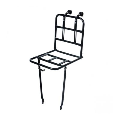 BASIL Porte bagage v&eacute;lo avant  large noir mat &agrave; fixation fourche et c