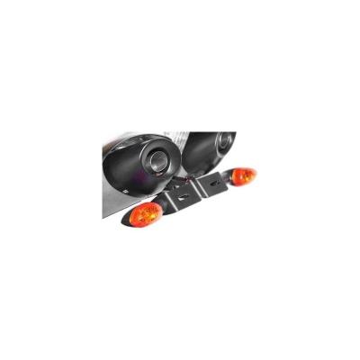 R&G Support de plaque d&acute;immatriculation  Racing noir Yamaha FZ6 04-10