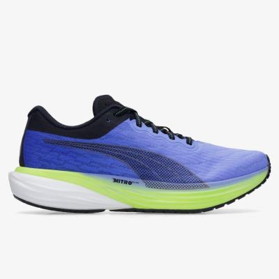 PUMA Chaussures Running Homme - Deviate Nitro 2 Bleu Et Vert - 