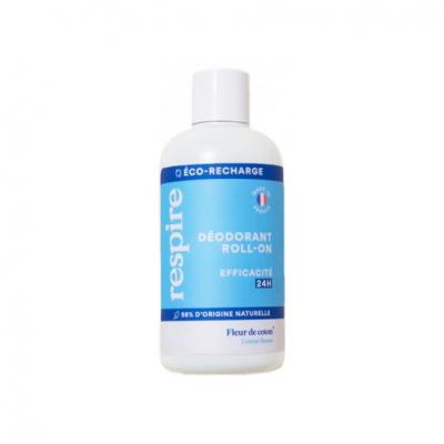 RESPIRE  D&eacute;odorant Roll On Fleur de Coton Eco Recharge 150Ml