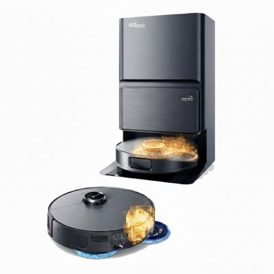 EZICLEAN Robot aspirateur laveur LIDAR connect&eacute; avec base de vidage &reg; PureFlow MAX