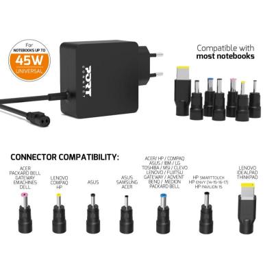 PORT DESIGNS PORT Connect - Adaptateur secteur - CA 100-240 V - 45 Watt - Europe