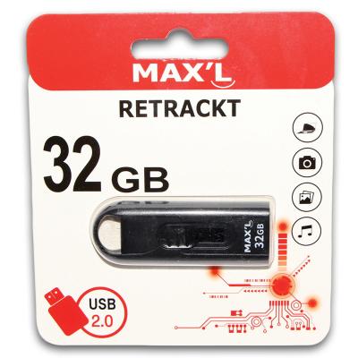 MAXELL Cl&eacute; USB  2.0 Retrackt Noire r&eacute;tractable 32Go MAXL854130