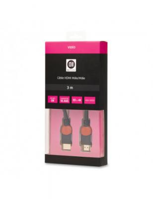 D2 DIFFUSION C&acirc;ble HDMI m&acirc;le/m&acirc;le  - 3m