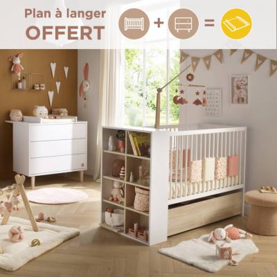 SAUTHON Chambre b&eacute;b&eacute; &eacute;volutive Paloma, Lit 120x60