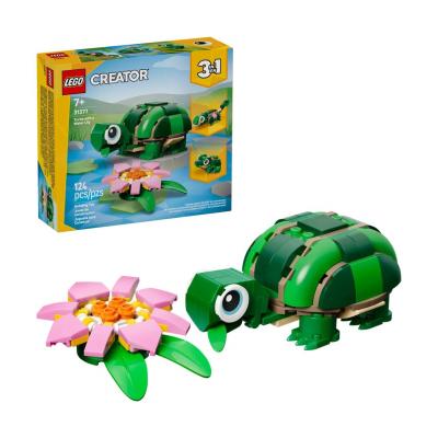 LEGO Creator 31377 3-en-1 La Tortue et la Fleur de N&eacute;nuphar