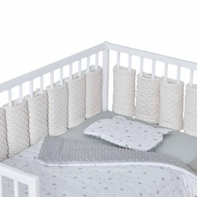SEVIRA KIDS  Tour de Lit Modulable 10 Pi&egrave;ces en Minky Extra Doux Ecru