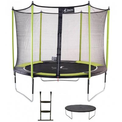 KANGUI Trampoline de jardin 305 cm + filet de s&eacute;curit&eacute; + &eacute;chelle + b&acirc;che de protection