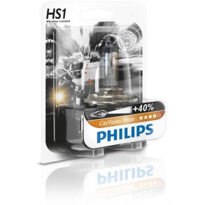 PHILIPS Ampoule HS1 CityVision Moto 12V/35/35W culot PS43t Blister 1pc