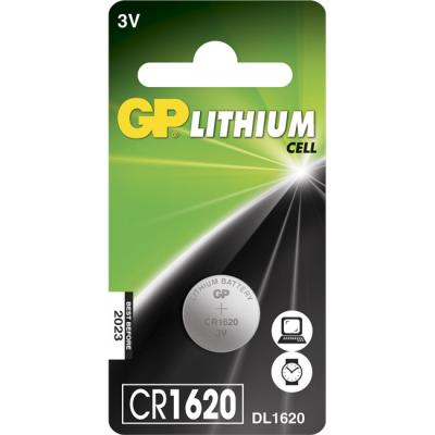 GP Battery Pile au lithium 3V CR1620 (Blister 1 pi&egrave;ce) - 