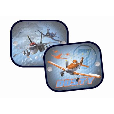 DISNEY 2 Rideaux Pare-soleil &Agrave; Ventouses Lat&eacute;raux  Planes 44 X 35 Cm