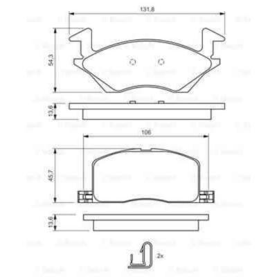 BOSCH Plaquettes de frein avant  0 986 424 264 (Jeu de 4)
