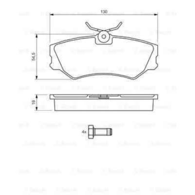 BOSCH Plaquettes de frein avant  0 986 460 941 (Jeu de 4)