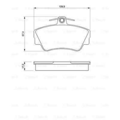 BOSCH Plaquettes de frein avant  0 986 460 989 (Jeu de 4)