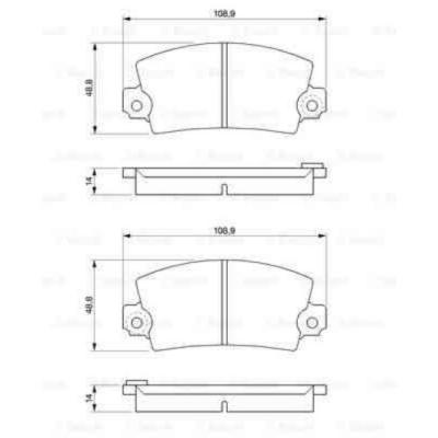 BOSCH Plaquettes de frein avant  0 986 461 396 (Jeu de 4)