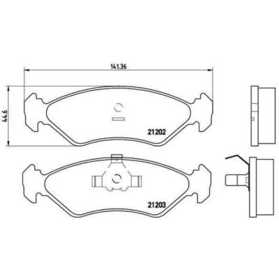 BREMBO Kit de plaquettes de frein frein &agrave; disque P 24 028 