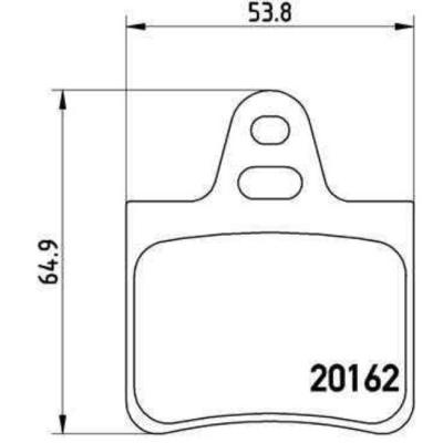 BREMBO Jeu de 4 plaquettes de frein  P 61 037