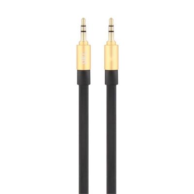 TNB C&acirc;ble audio plat  Jack 3,5mm 1,1m, or & noir, anti noeuds