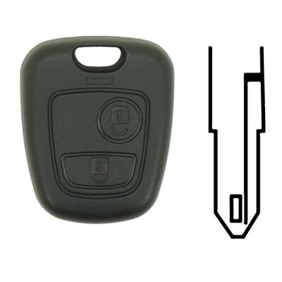 NEORIV Coque de cl&eacute; compatible Peugeot Citroen 2 boutons