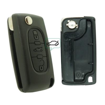 PEUGEOT Coque de cle compatible avec psa 3 boutons - pile sur circuit