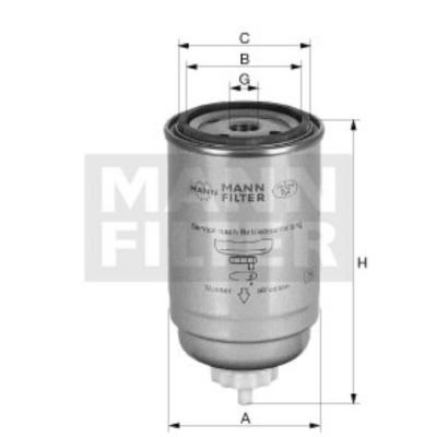 MANN FILTER Filtre a  carburant MANN-FILTER WK 9029 (X1)