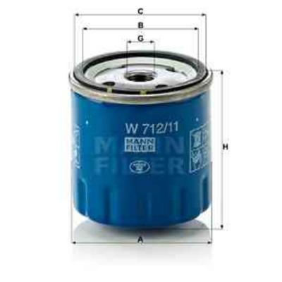 MANN FILTER Filtre a  huile MANN-FILTER W 712/11 (X1)