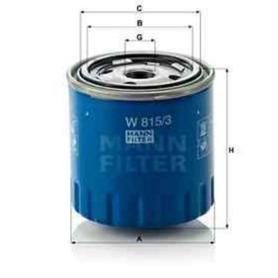MANN FILTER MANN-FILTER Filtre &agrave; huile W 815/3 &ndash; Pour v&eacute;hicules particuliers