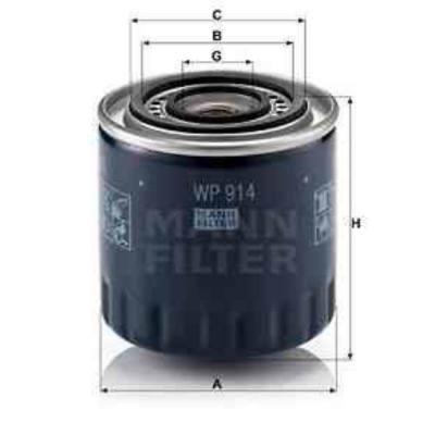 MANN FILTER Filtre a  huile MANN-FILTER WP 914 (X1)