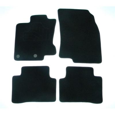 NORAUTO Jeu Complet De Tapis Sur Mesure En Moquette Velour Haute Qualit&eacute;  Noir