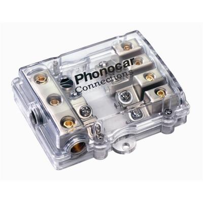 PHONOCAR Portefusibles 4 Voies Pour Fusible Afc Entr&eacute;e 3x25 Mm&sup2; Sortie 4x10 Mm&sup2; 
