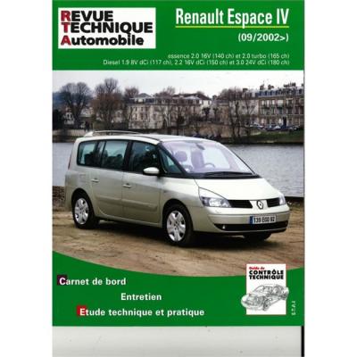 ETAI Revue Technique Automobile 419.1 - RENAULT ESPACE IV - 2002 &agrave; octobre 2021