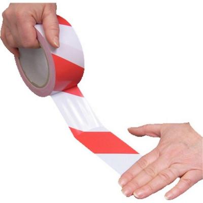 VISO Ruban adhesif de signalisation rouge et blanc 50mmx33m PVC