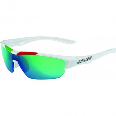 SALICE  011 ITA Blanc-RW Vert Lunettes de Soleil Mixte Adulte