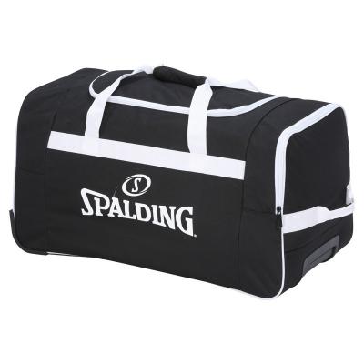 SPALDING  Sac de sport &agrave; roulettes souple - 80 L - 2 roues - Noir