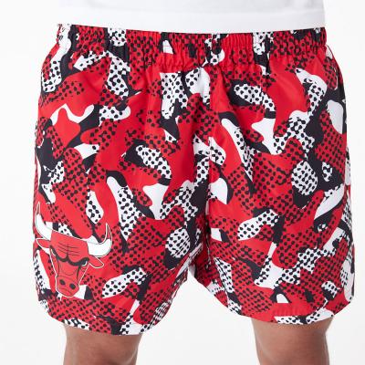 NEW ERA  ERA Short pour homme Chicago Bulls NBA Team all Over Print Rouge, rouge, L taille courte